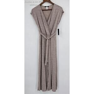 Caution to the Wind Minimalist Taupe Jumpsuit Wide Leg Capsule Wardrobe Medium